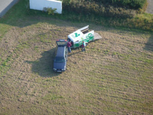 Verfolger Ballon, Startplatz Mastholte, Ballonstart